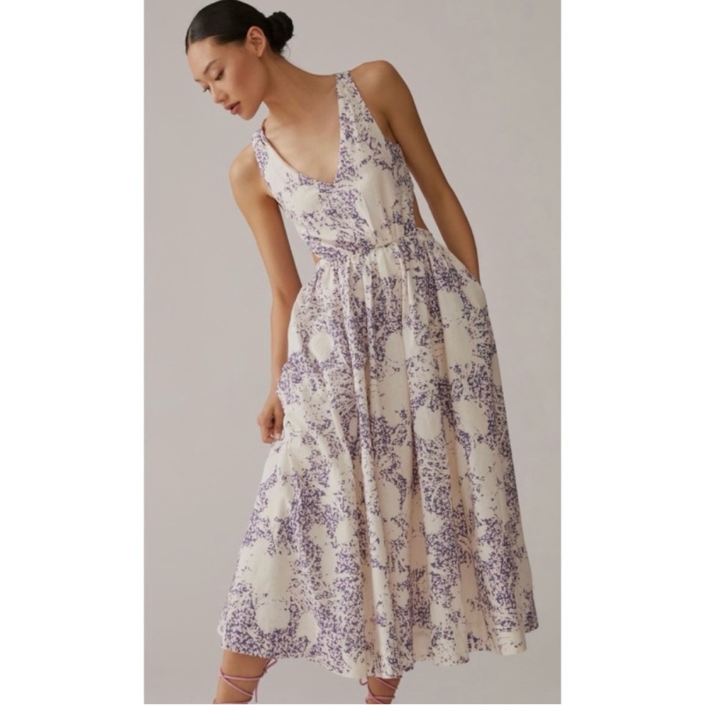 Anthropologie Aureta Studio Side Cutout Dress - Picture 7 of 9